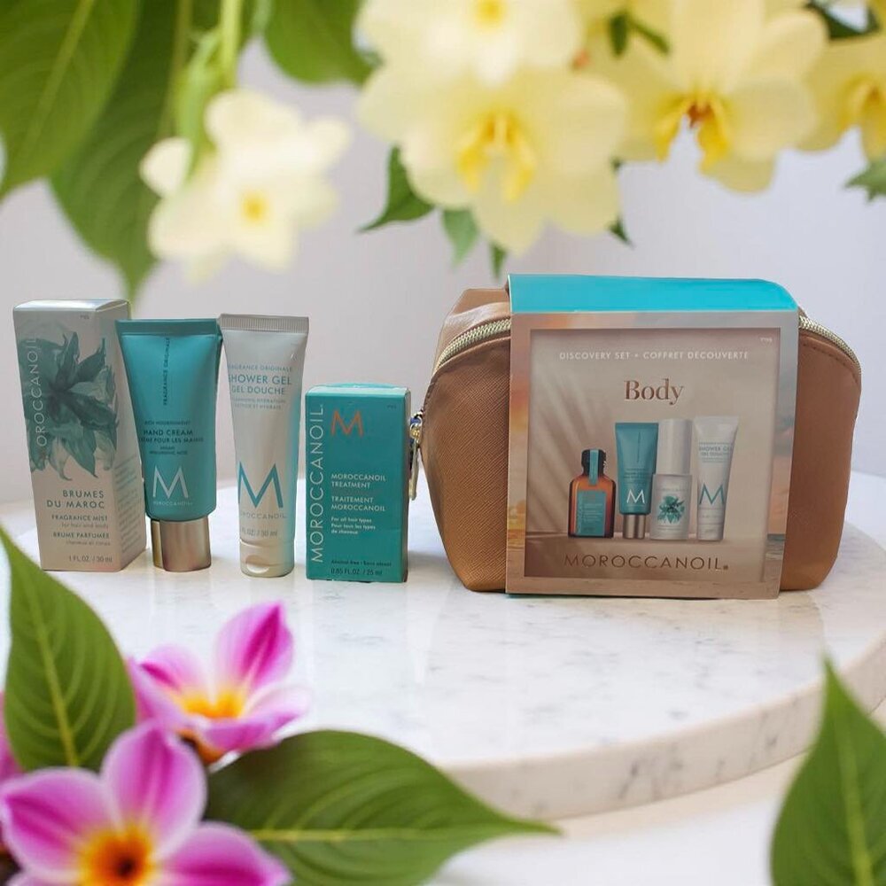 Moroccanoil Discovery Set Hair Fragrance Hand Cream Shower Gel Treatment